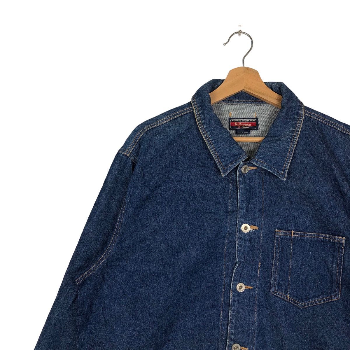 Japanese Brand VINTAGE CHORE DENIM JACKET ROLLER GEAR CANADA ISSEY MIYAKE Size US M / EU 48-50 / 2 - 6 Thumbnail