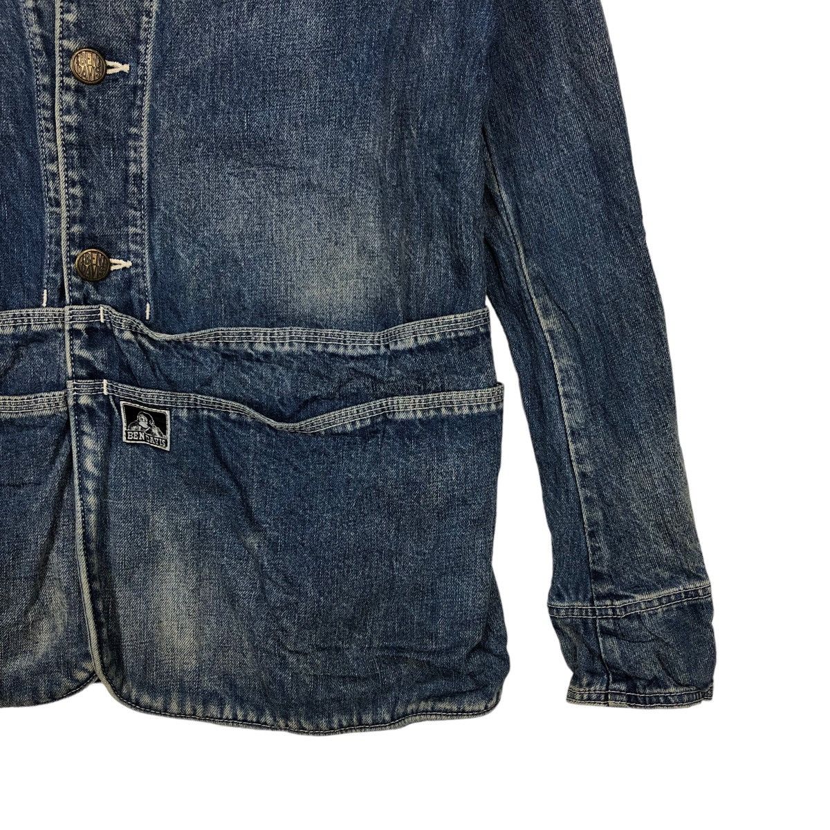 Japanese Brand VINTAGE CHORE DENIM WORK JACKET BEN DAVIS Size US L / EU 52-54 / 3 - 4 Thumbnail