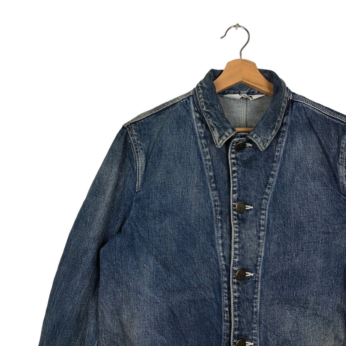 Japanese Brand VINTAGE CHORE DENIM WORK JACKET BEN DAVIS Size US L / EU 52-54 / 3 - 6 Thumbnail