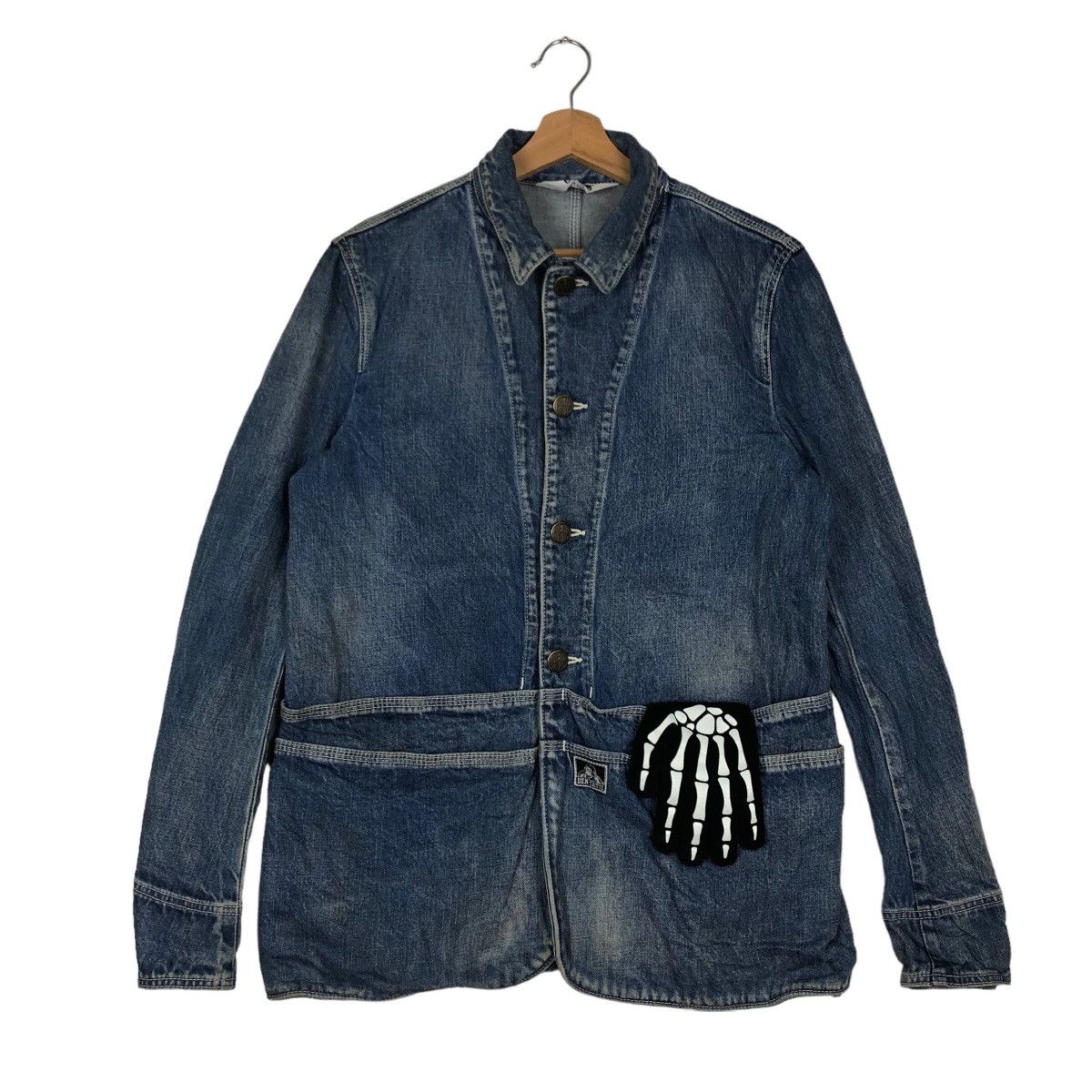 Japanese Brand VINTAGE CHORE DENIM WORK JACKET BEN DAVIS Size US L / EU 52-54 / 3 - 1 Thumbnail