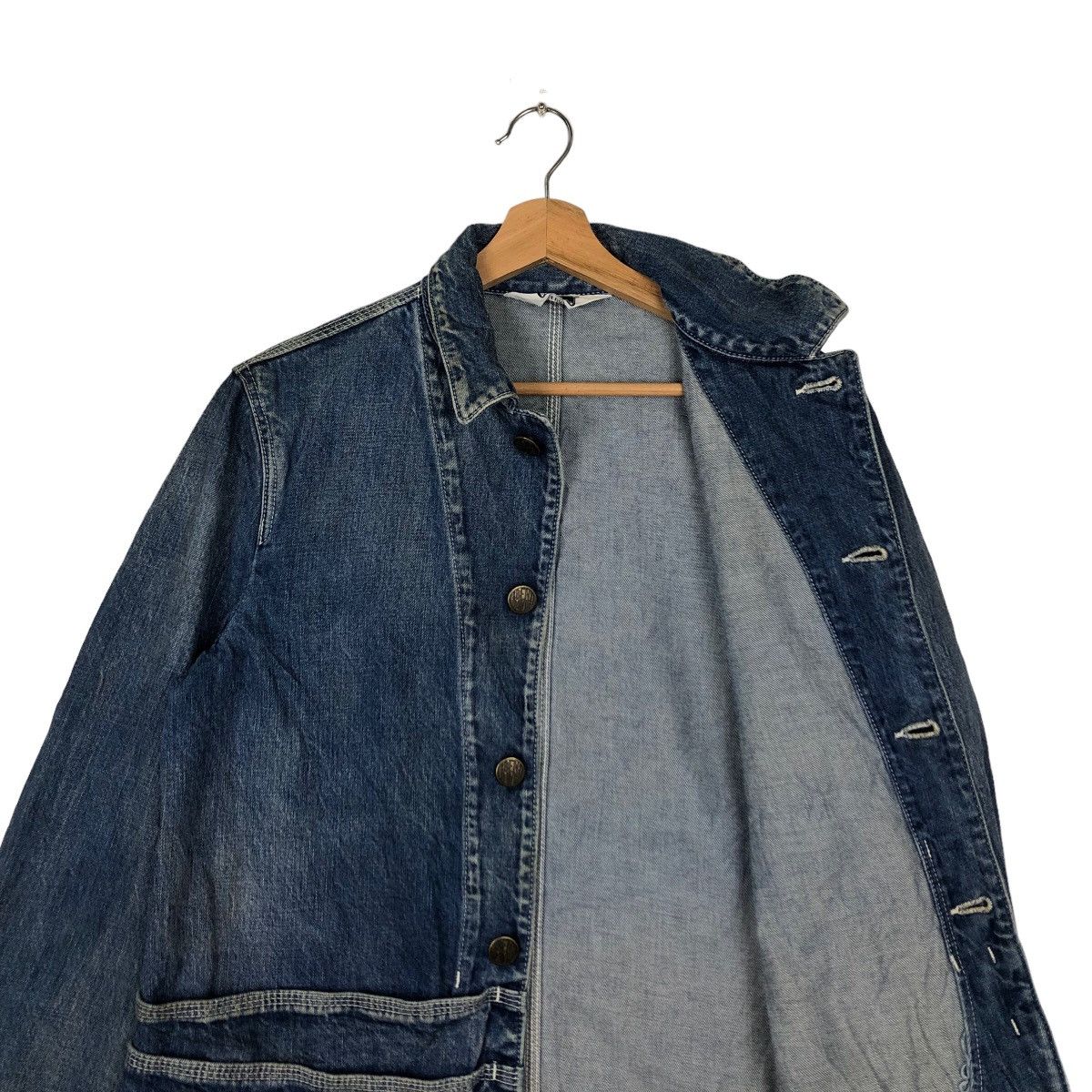 Japanese Brand VINTAGE CHORE DENIM WORK JACKET BEN DAVIS Size US L / EU 52-54 / 3 - 9 Thumbnail