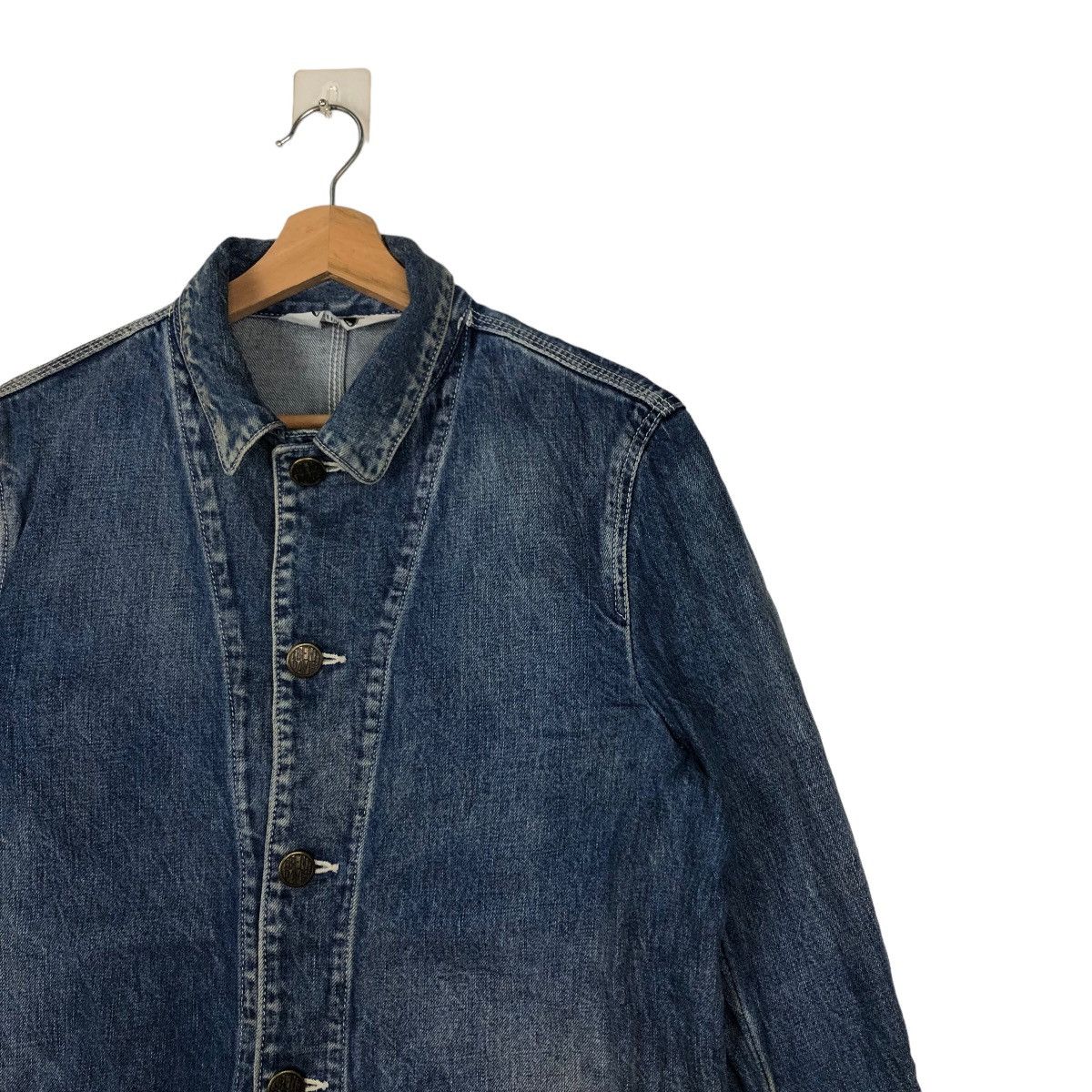 Japanese Brand VINTAGE CHORE DENIM WORK JACKET BEN DAVIS Size US L / EU 52-54 / 3 - 5 Thumbnail