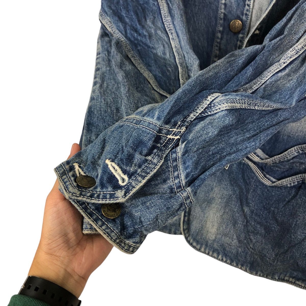 Japanese Brand VINTAGE CHORE DENIM WORK JACKET BEN DAVIS Size US L / EU 52-54 / 3 - 11 Thumbnail