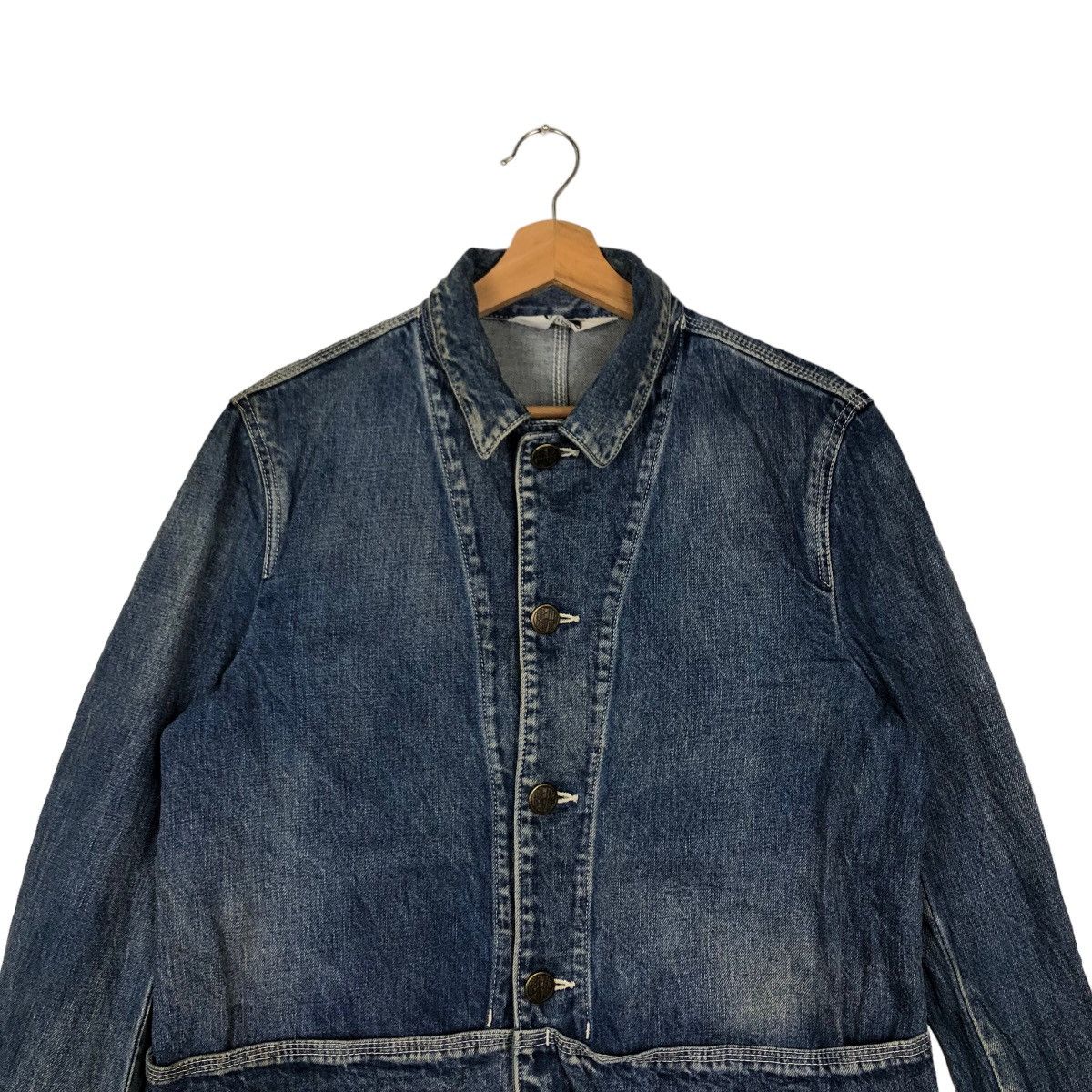 Japanese Brand VINTAGE CHORE DENIM WORK JACKET BEN DAVIS Size US L / EU 52-54 / 3 - 2 Thumbnail