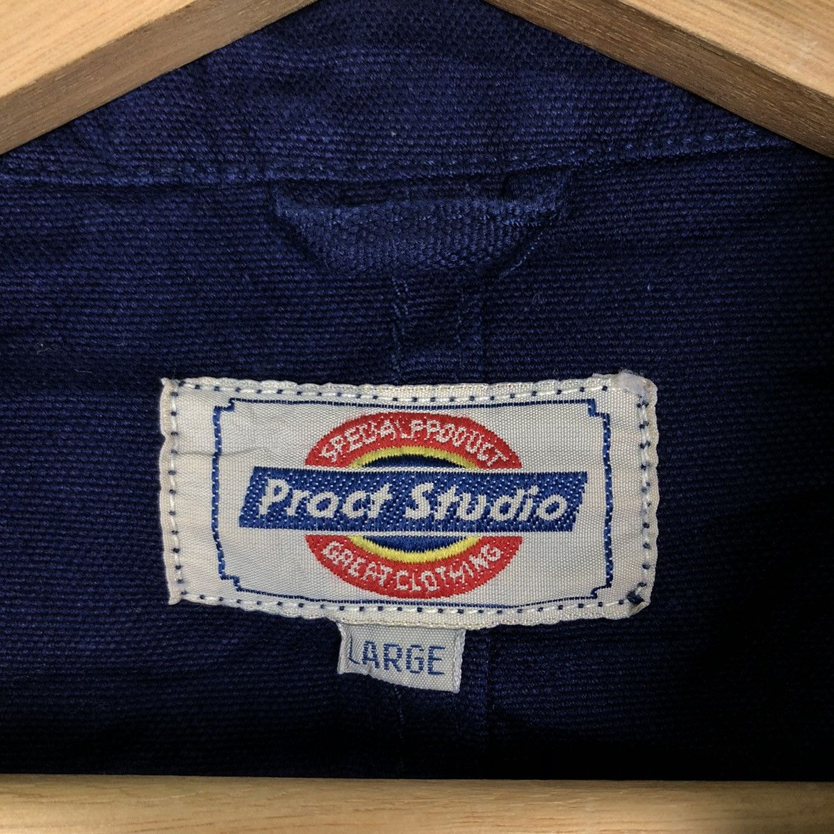 Japanese Brand VINTAGE CHORE DENIM WORK JACKET PRACT STUDIO 45RPM JAPAN Size US L / EU 52-54 / 3 - 12 Thumbnail