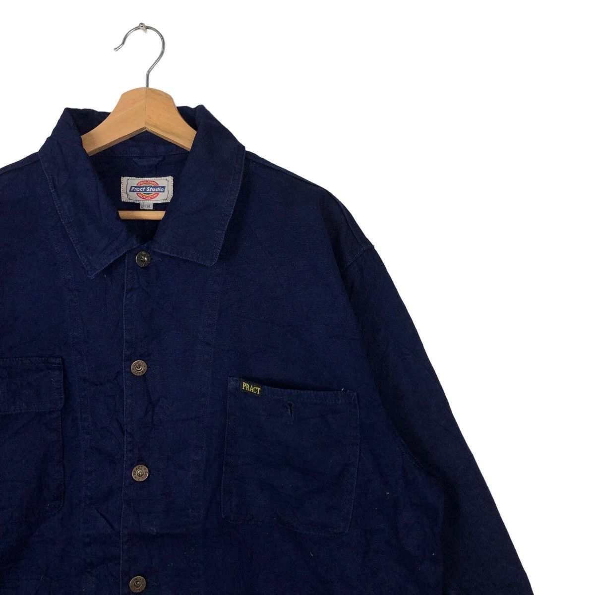Japanese Brand VINTAGE CHORE DENIM WORK JACKET PRACT STUDIO 45RPM JAPAN Size US L / EU 52-54 / 3 - 5 Thumbnail