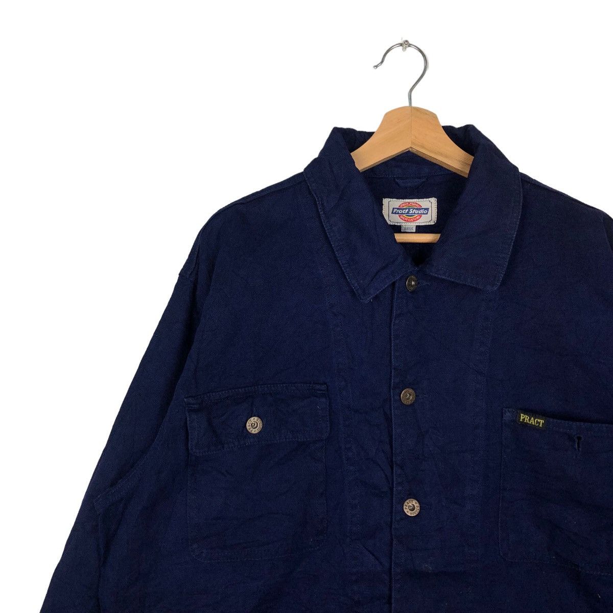 Japanese Brand VINTAGE CHORE DENIM WORK JACKET PRACT STUDIO 45RPM JAPAN Size US L / EU 52-54 / 3 - 6 Thumbnail