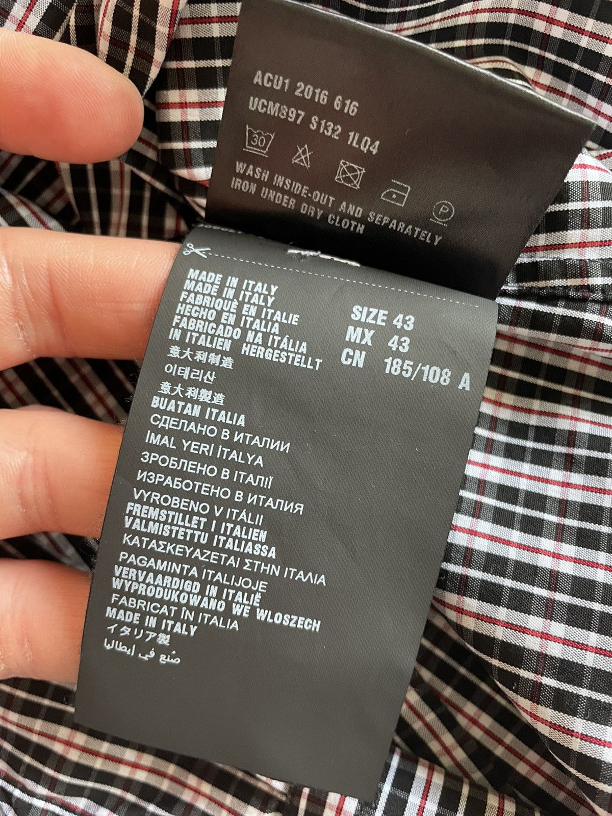 Prada Prada check shirt Size US XL / EU 56 / 4 - 7 Thumbnail