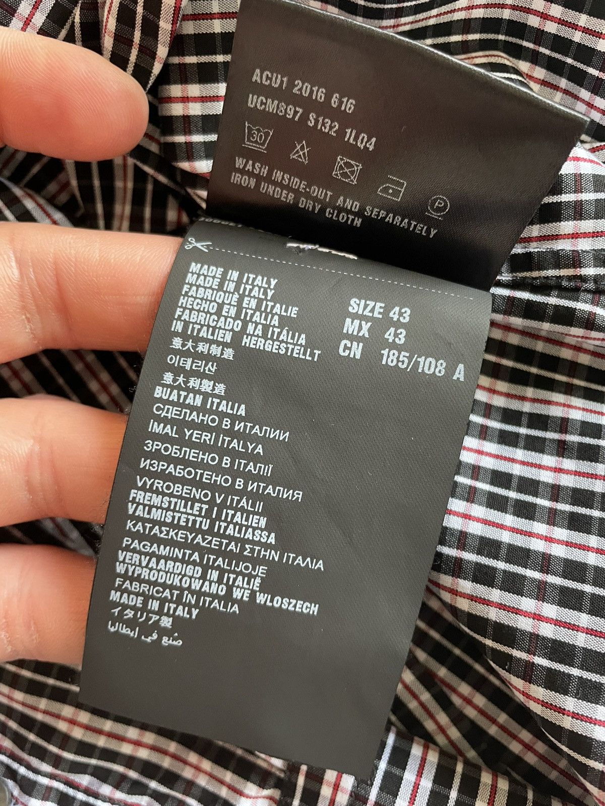 Prada Prada check shirt Size US XL / EU 56 / 4 - 8 Thumbnail