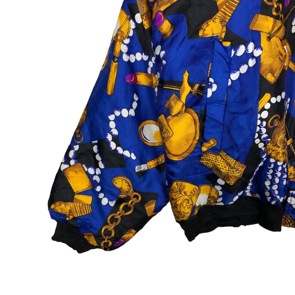 Japanese Brand VINTAGE REVERSIBLE SILK BOMBER JACKET OVERPRINT Size US M / EU 48-50 / 2 - 3 Thumbnail