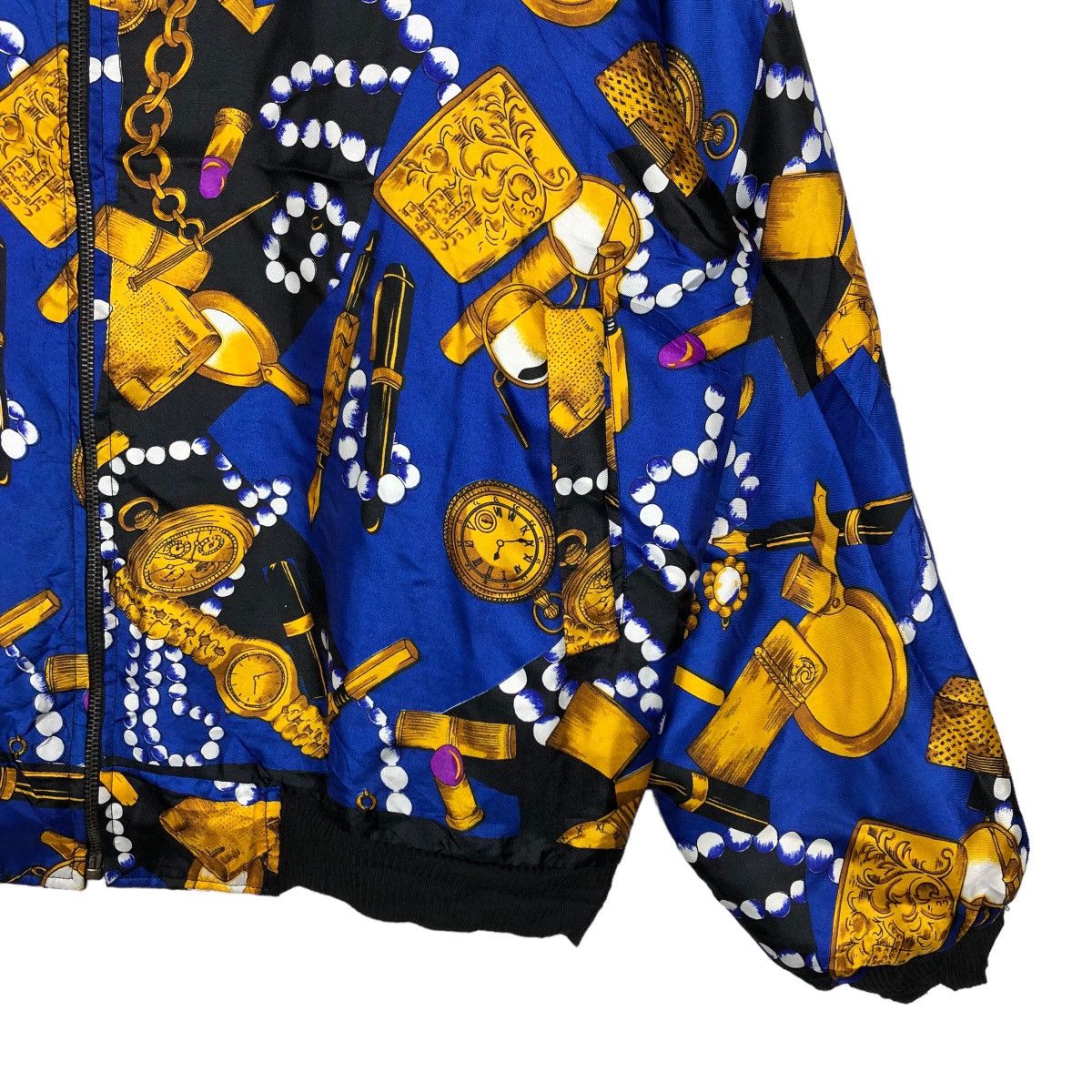Japanese Brand VINTAGE REVERSIBLE SILK BOMBER JACKET OVERPRINT Size US M / EU 48-50 / 2 - 4 Thumbnail
