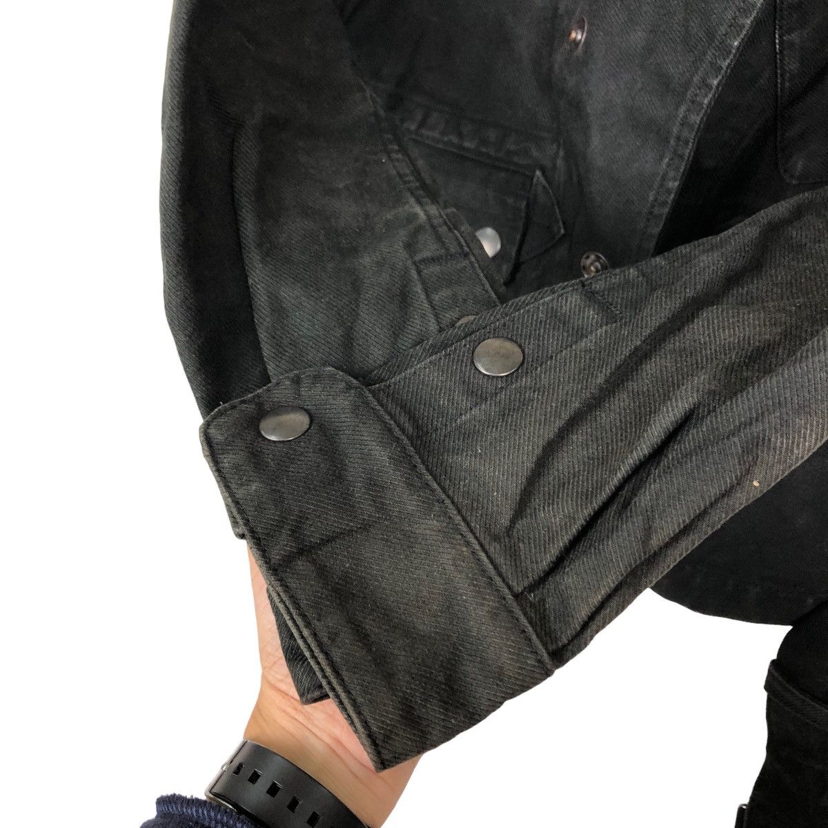 Japanese Brand VINTAGE BONDAGE BIKER JACKET GREEN JAPAN ISSEY MIYAKE STYLE Size US M / EU 48-50 / 2 - 11 Thumbnail