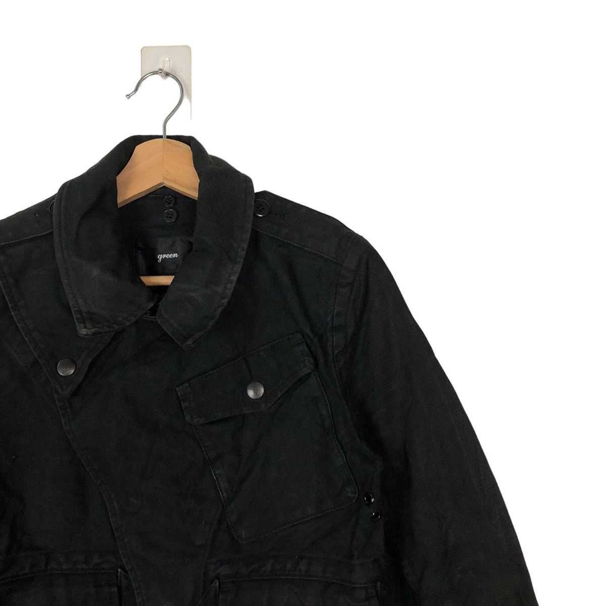 Japanese Brand VINTAGE BONDAGE BIKER JACKET GREEN JAPAN ISSEY MIYAKE STYLE Size US M / EU 48-50 / 2 - 5 Thumbnail