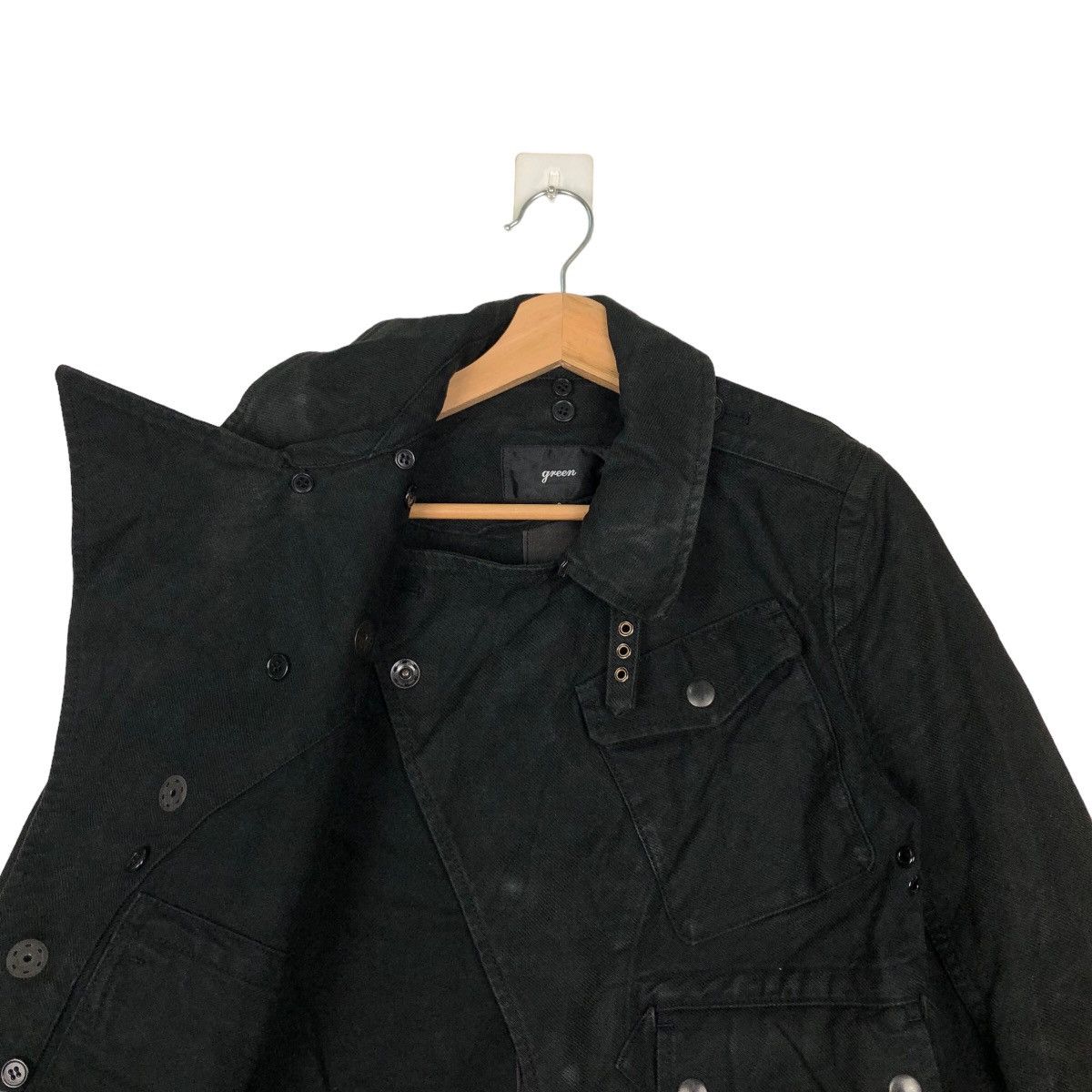 Japanese Brand VINTAGE BONDAGE BIKER JACKET GREEN JAPAN ISSEY MIYAKE STYLE Size US M / EU 48-50 / 2 - 9 Thumbnail