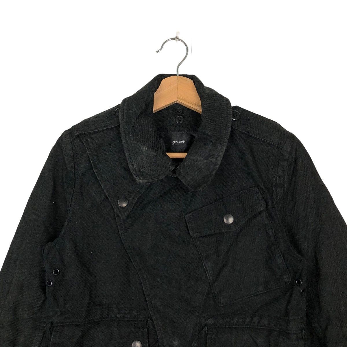 Japanese Brand VINTAGE BONDAGE BIKER JACKET GREEN JAPAN ISSEY MIYAKE STYLE Size US M / EU 48-50 / 2 - 2 Thumbnail