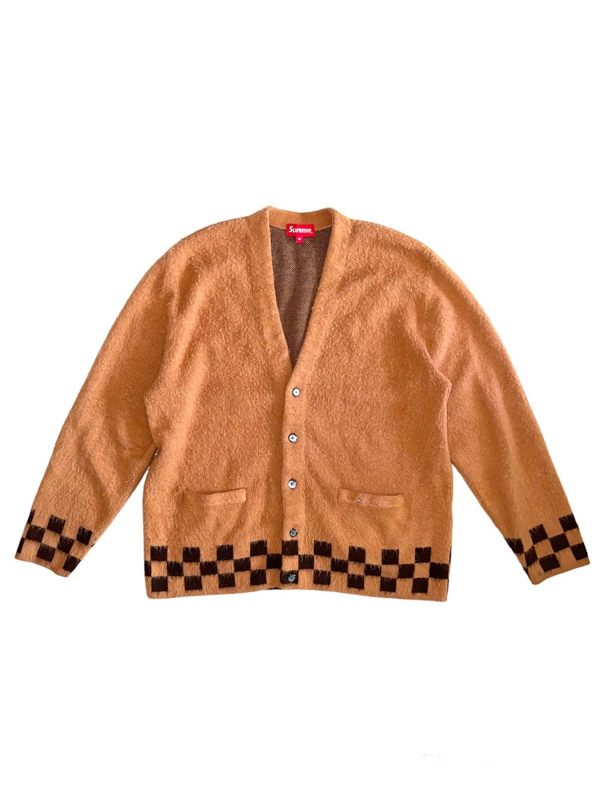 Supreme Brushed Checkerboard Cardigan L