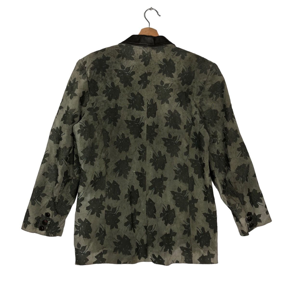 Japanese Brand VINTAGE SOFT LEATHER JACKET FLOWER FULL PRINT Size US S / EU 44-46 / 1 - 7 Thumbnail