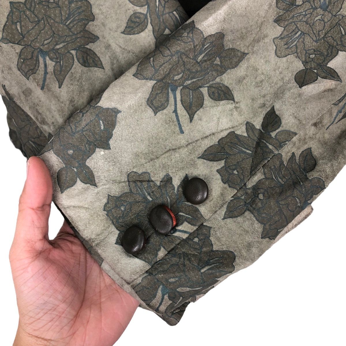 Japanese Brand VINTAGE SOFT LEATHER JACKET FLOWER FULL PRINT Size US S / EU 44-46 / 1 - 11 Thumbnail