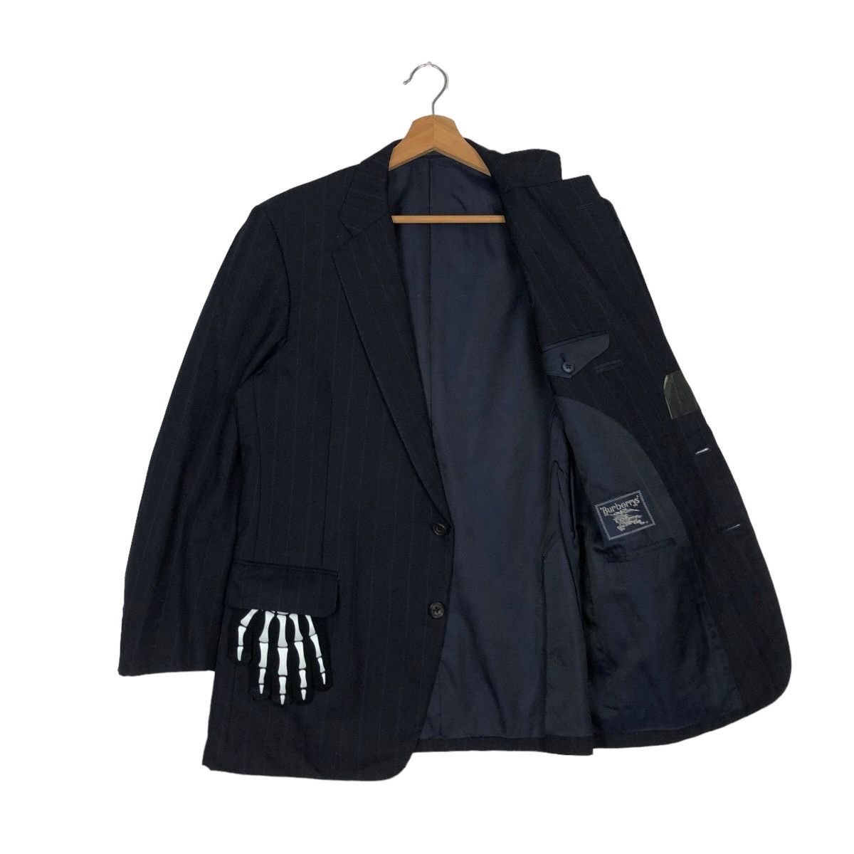Burberry VINTAGE DOUBLE BREAST COATS JACKET PINSTRIPES BURBERRYS Size US M / EU 48-50 / 2 - 8 Thumbnail