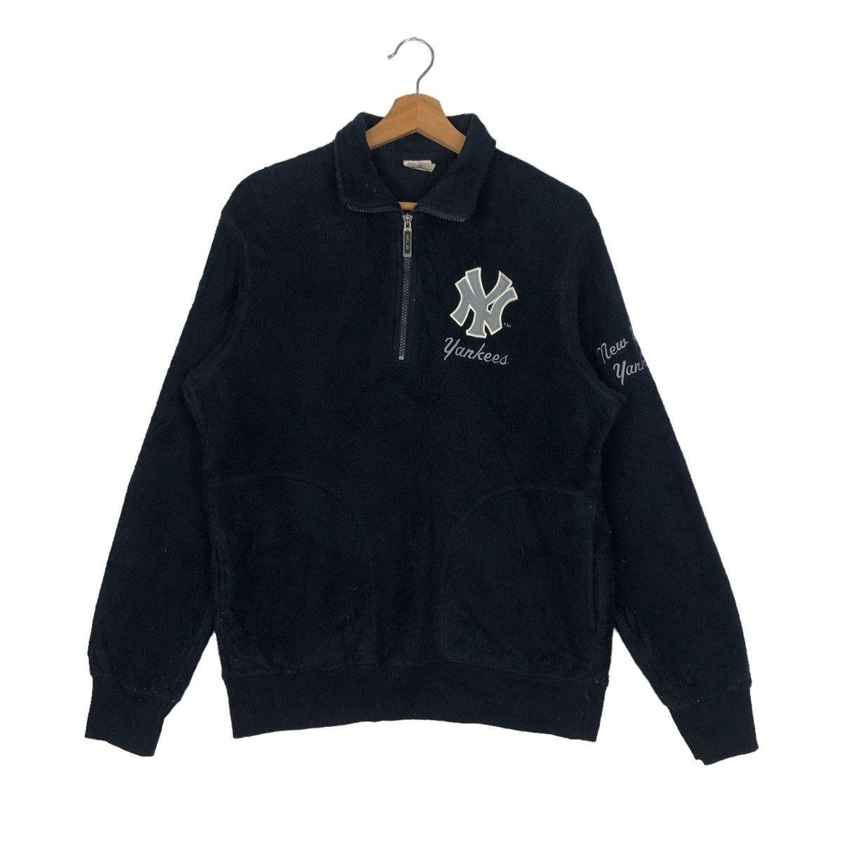 Japanese Brand VINTAGE FLEECE JACKET NEW YORK YANKEES BIG LOGO Size US L / EU 52-54 / 3 - 1 Thumbnail