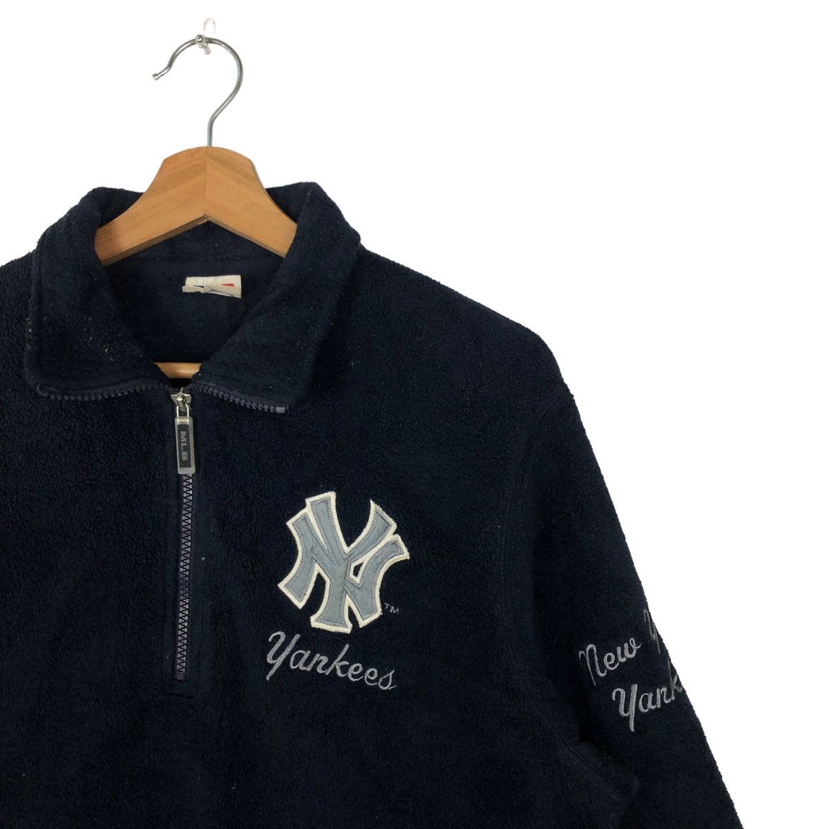 Japanese Brand VINTAGE FLEECE JACKET NEW YORK YANKEES BIG LOGO Size US L / EU 52-54 / 3 - 5 Thumbnail