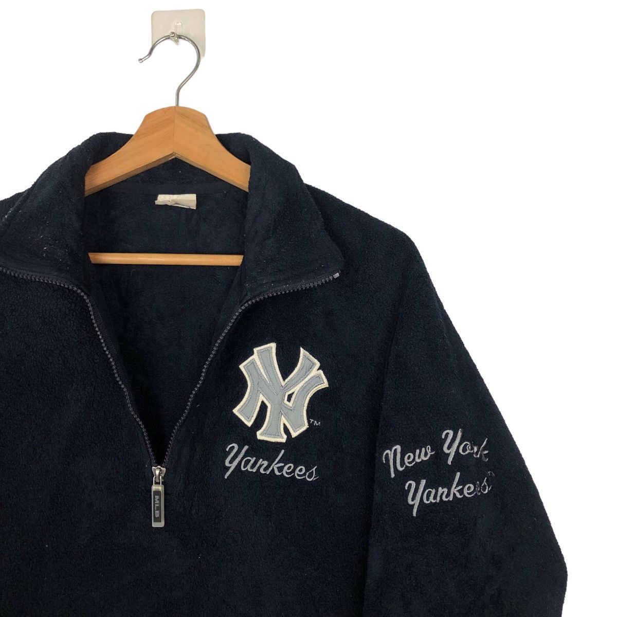 Japanese Brand VINTAGE FLEECE JACKET NEW YORK YANKEES BIG LOGO Size US L / EU 52-54 / 3 - 10 Thumbnail