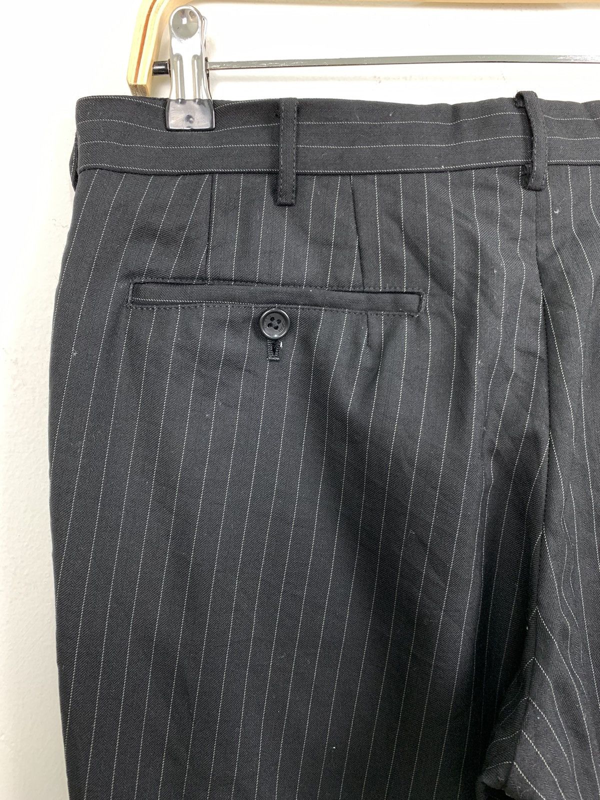 Japanese Brand × OVER THE STRiPES × Takeo Kikuchi TAKEO KIKUCHI Stripe Luxury Office Casual Trouser SlackPant Size US 33 - 12 Thumbnail