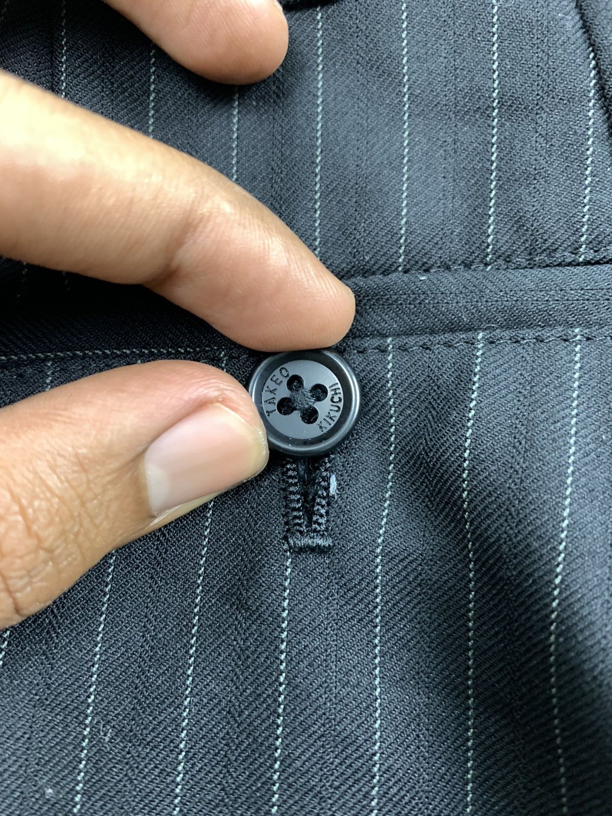 Japanese Brand × OVER THE STRiPES × Takeo Kikuchi TAKEO KIKUCHI Stripe Luxury Office Casual Trouser SlackPant Size US 33 - 14 Thumbnail