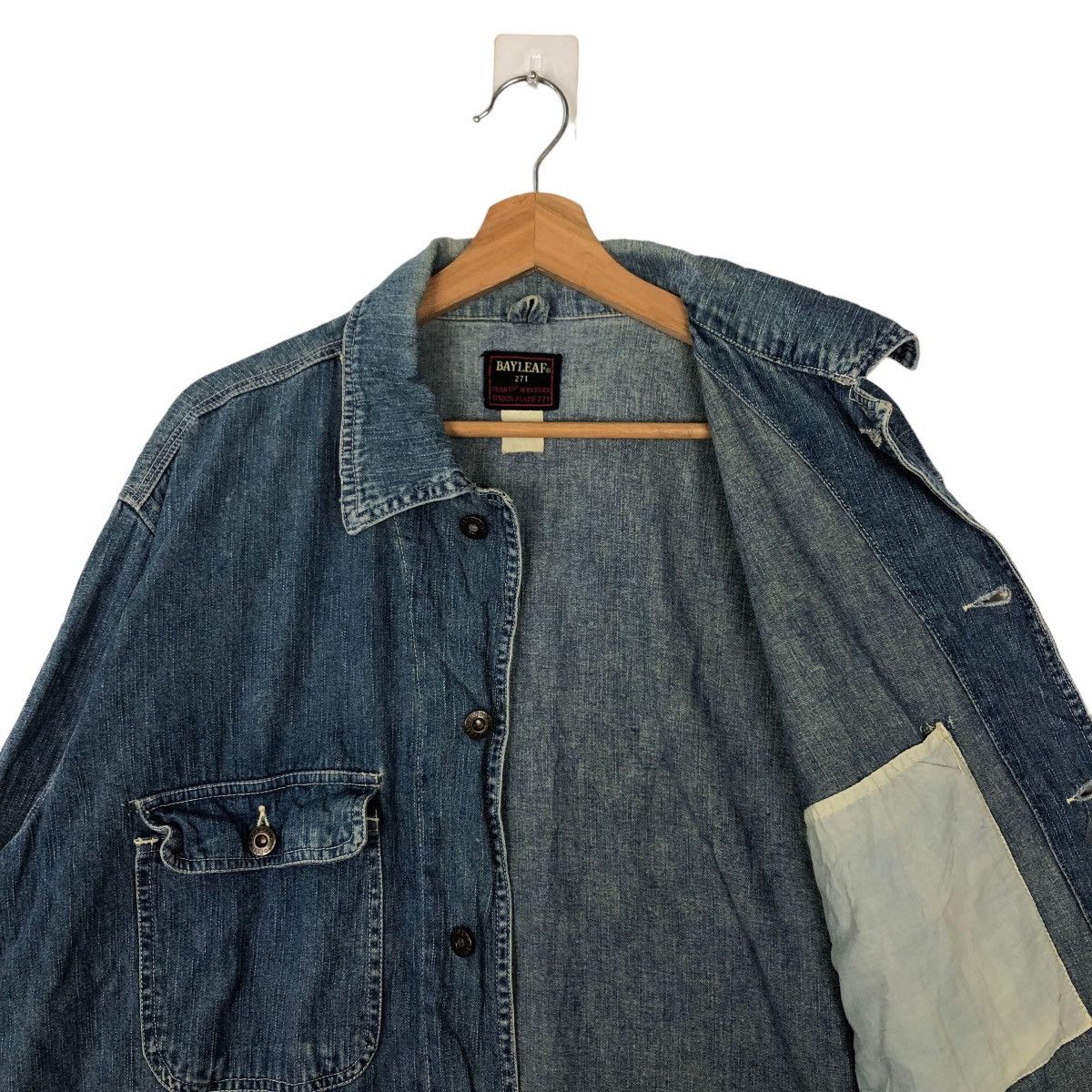 Japanese Brand VINTAGE HIKORY CHORE JACKET BAYLEAF UNION MADE 221 KAPITAL Size US M / EU 48-50 / 2 - 9 Thumbnail