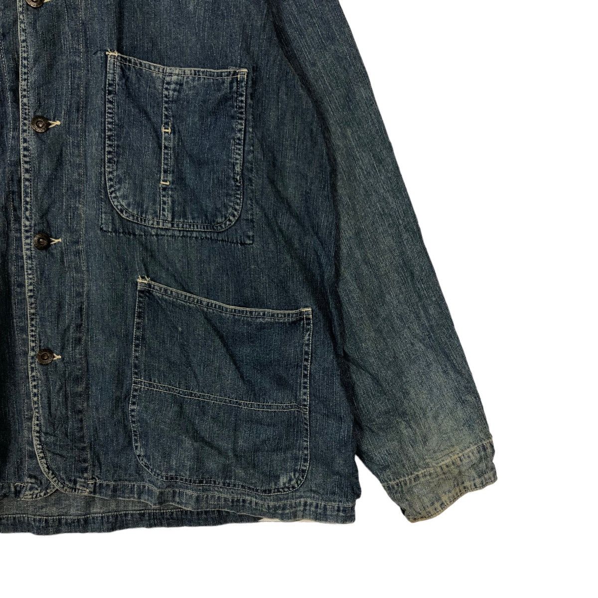 Japanese Brand VINTAGE HIKORY CHORE JACKET BAYLEAF UNION MADE 221 KAPITAL Size US M / EU 48-50 / 2 - 4 Thumbnail