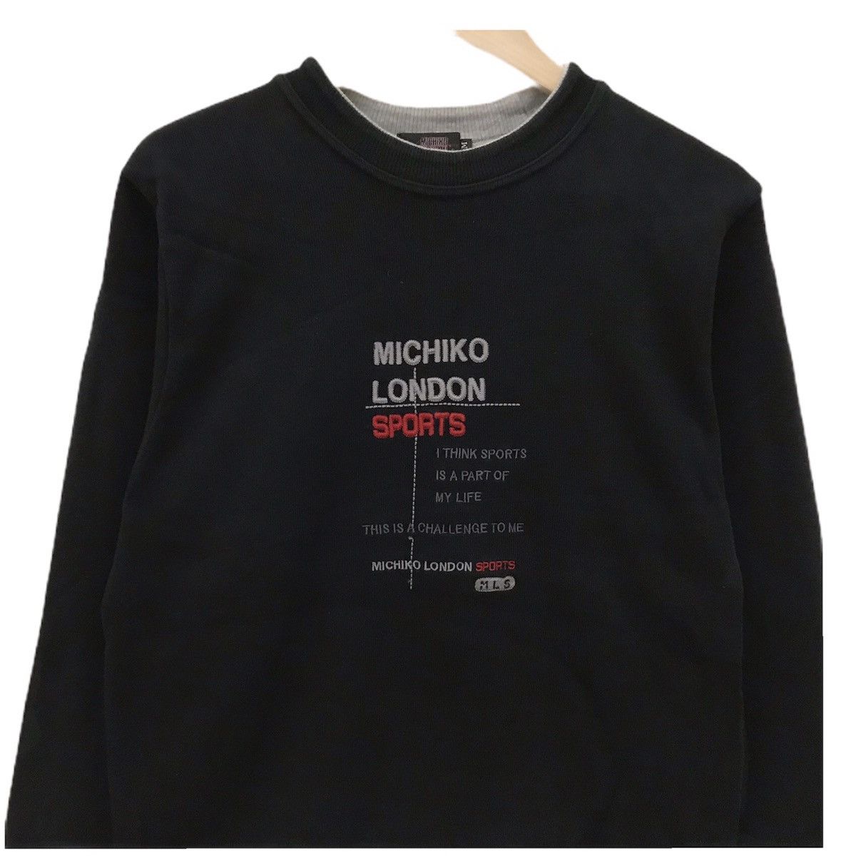 Japanese Brand × Michiko Koshino London × Mr. Junko Michiko London Sport Sweatshirt Crewneck BigLogo Embroidery Size US M / EU 48-50 / 2 - 2 Thumbnail