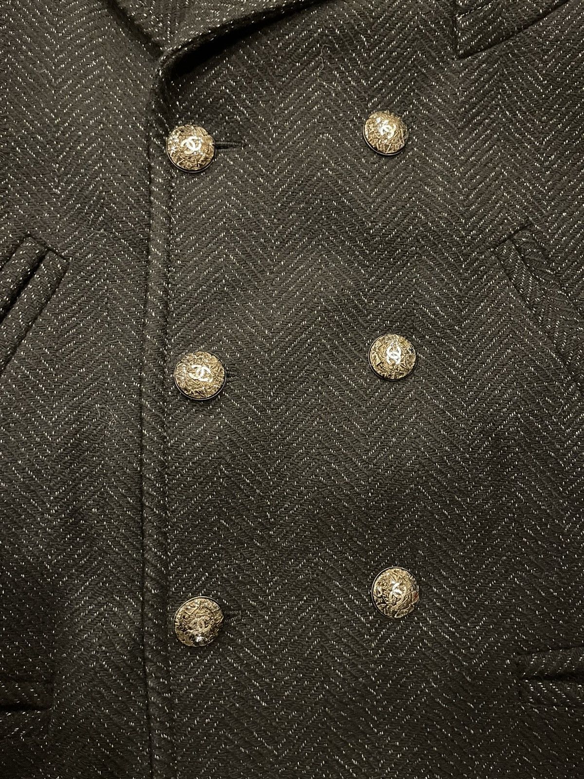 Chanel Chanel Black Peacoat CC Buttons *RARE* Size US L / EU 52-54 / 3 - 7 Thumbnail