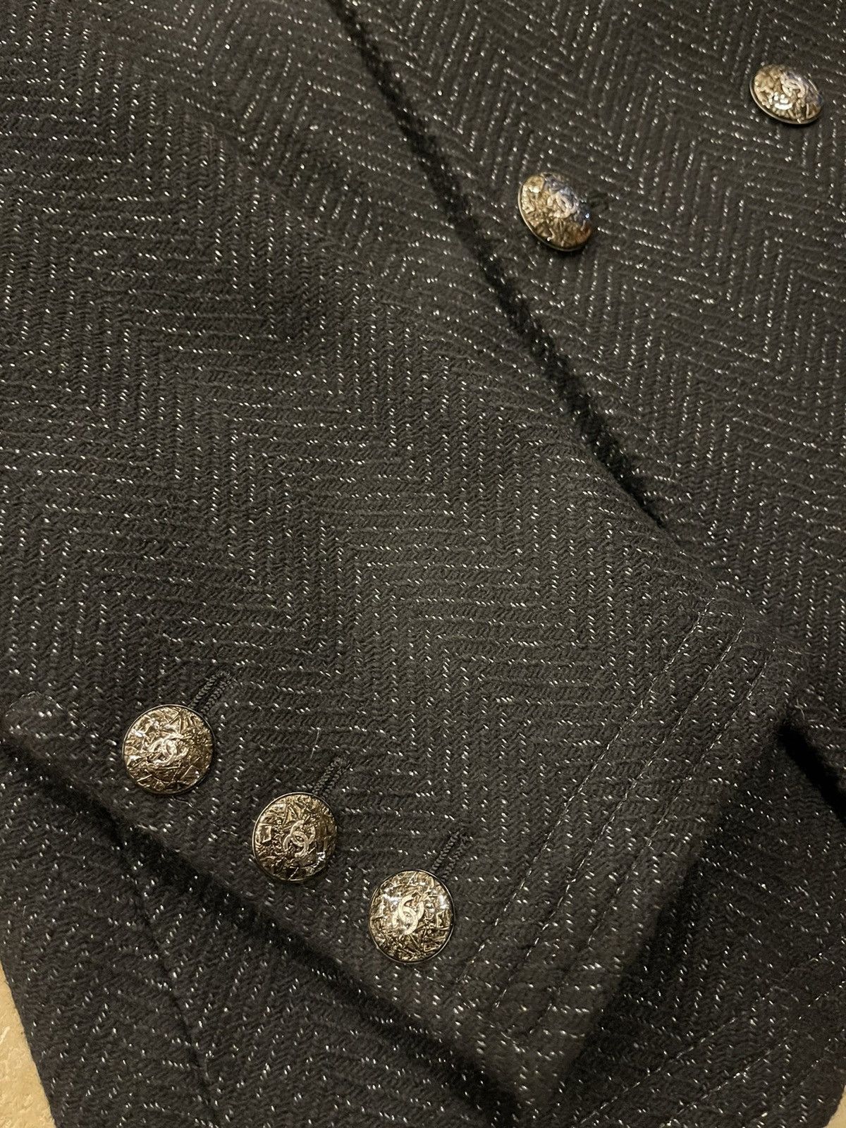 Chanel Chanel Black Peacoat CC Buttons *RARE* Size US L / EU 52-54 / 3 - 6 Thumbnail