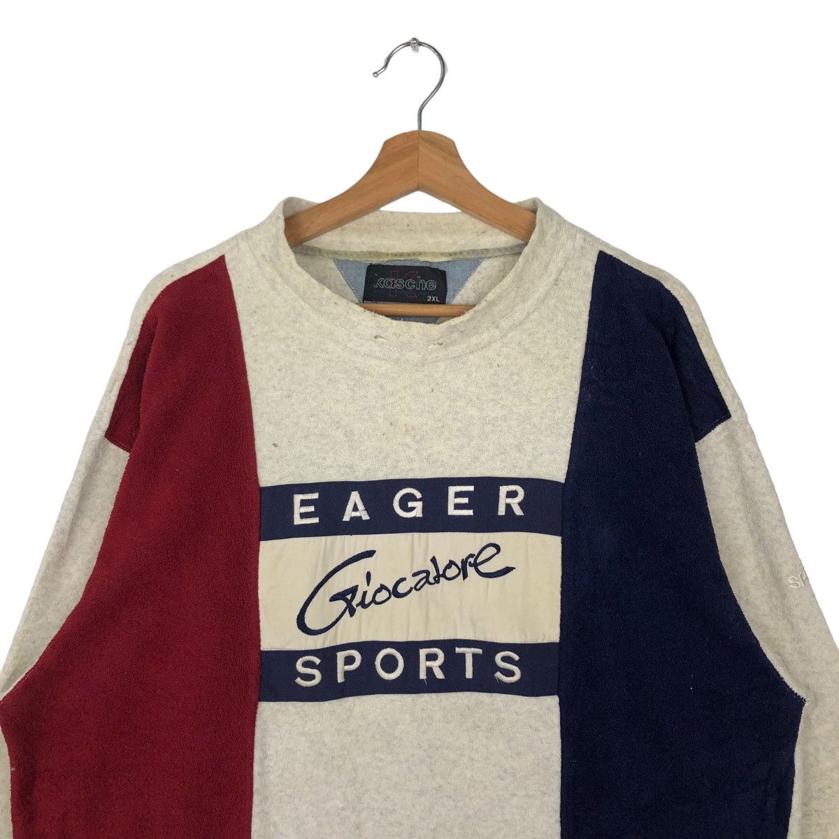 Japanese Brand VINTAGE EAGER GIOCALORE SPORTS SWEATSHIRT BIG LOGO Size US XXL / EU 58 / 5 - 2 Thumbnail