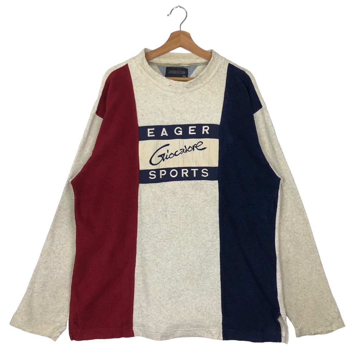 Japanese Brand VINTAGE EAGER GIOCALORE SPORTS SWEATSHIRT BIG LOGO Size US XXL / EU 58 / 5 - 1 Thumbnail