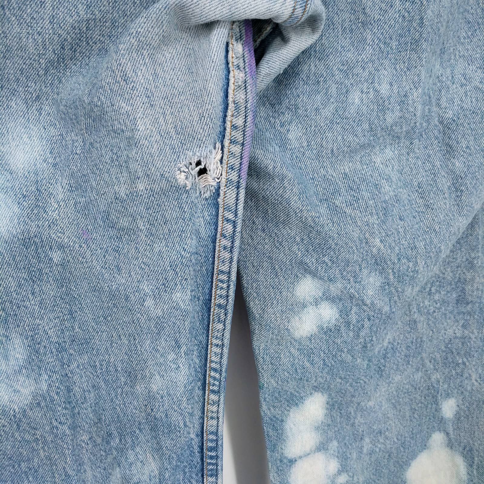 Levi's × Levi's Vintage Clothing Vintage Levi's 505 Custom Painted Bleached Distressed Denim Size US 36 / EU 52 - 9 Thumbnail