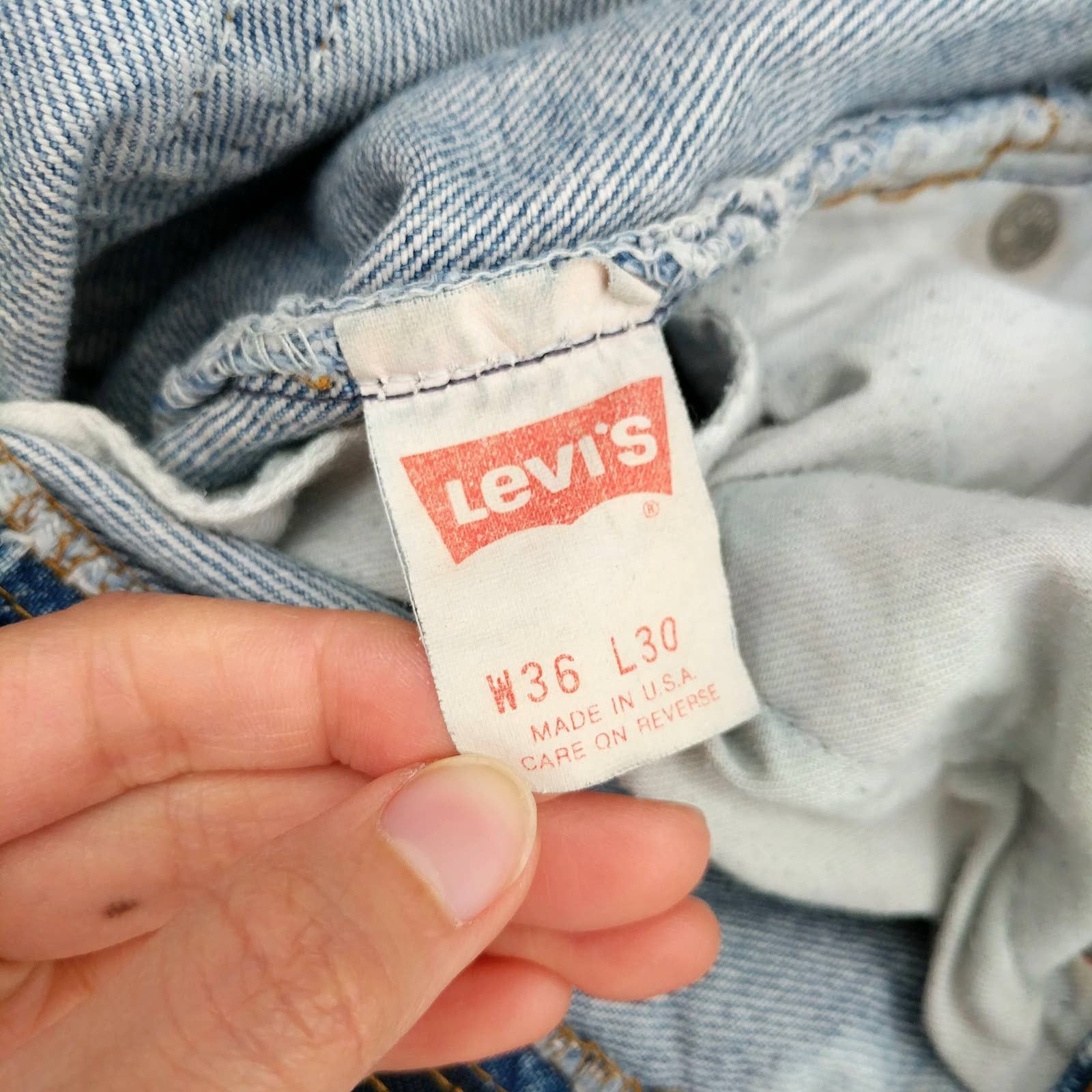 Levi's × Levi's Vintage Clothing Vintage Levi's 505 Custom Painted Bleached Distressed Denim Size US 36 / EU 52 - 11 Thumbnail