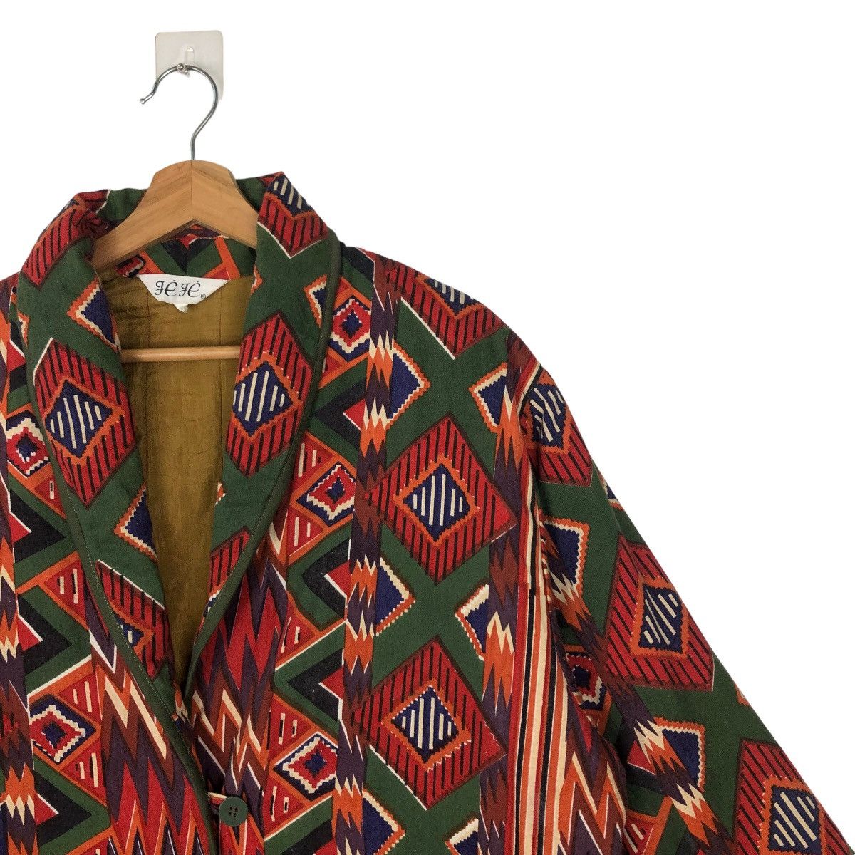 Japanese Brand VINTAGE JEJE JAPAN LONG JACKET NAVAJO AZTEC DESIGN Size US M / EU 48-50 / 2 - 5 Thumbnail