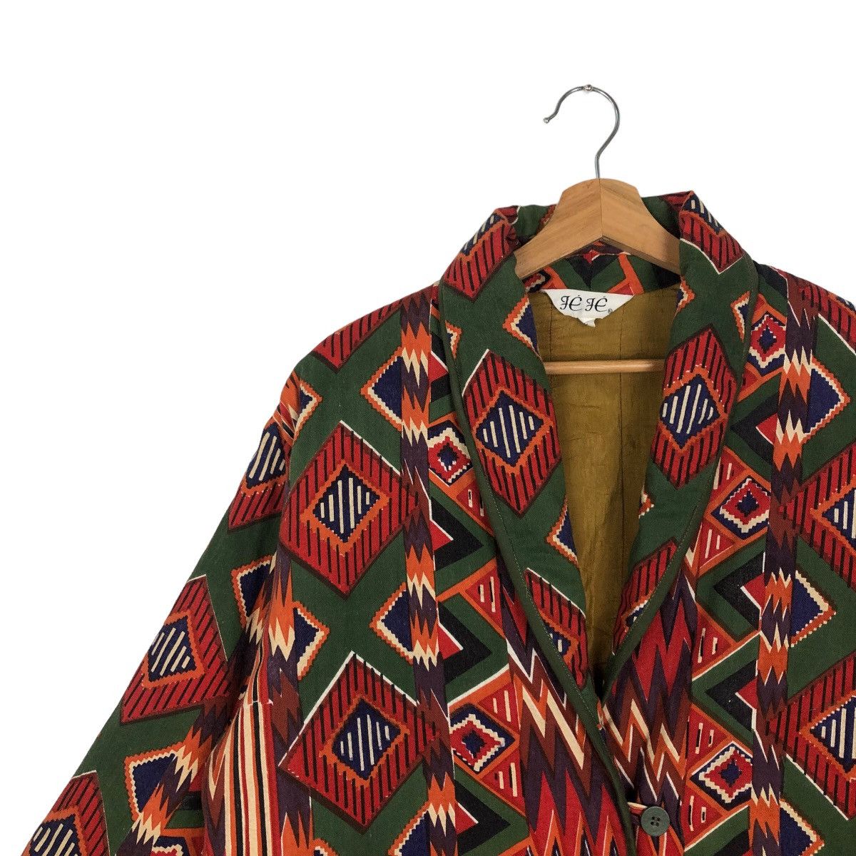 Japanese Brand VINTAGE JEJE JAPAN LONG JACKET NAVAJO AZTEC DESIGN Size US M / EU 48-50 / 2 - 6 Thumbnail