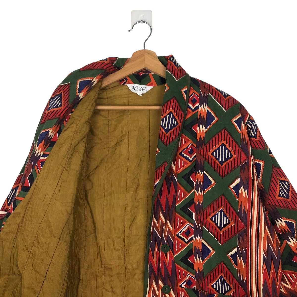 Japanese Brand VINTAGE JEJE JAPAN LONG JACKET NAVAJO AZTEC DESIGN Size US M / EU 48-50 / 2 - 9 Thumbnail
