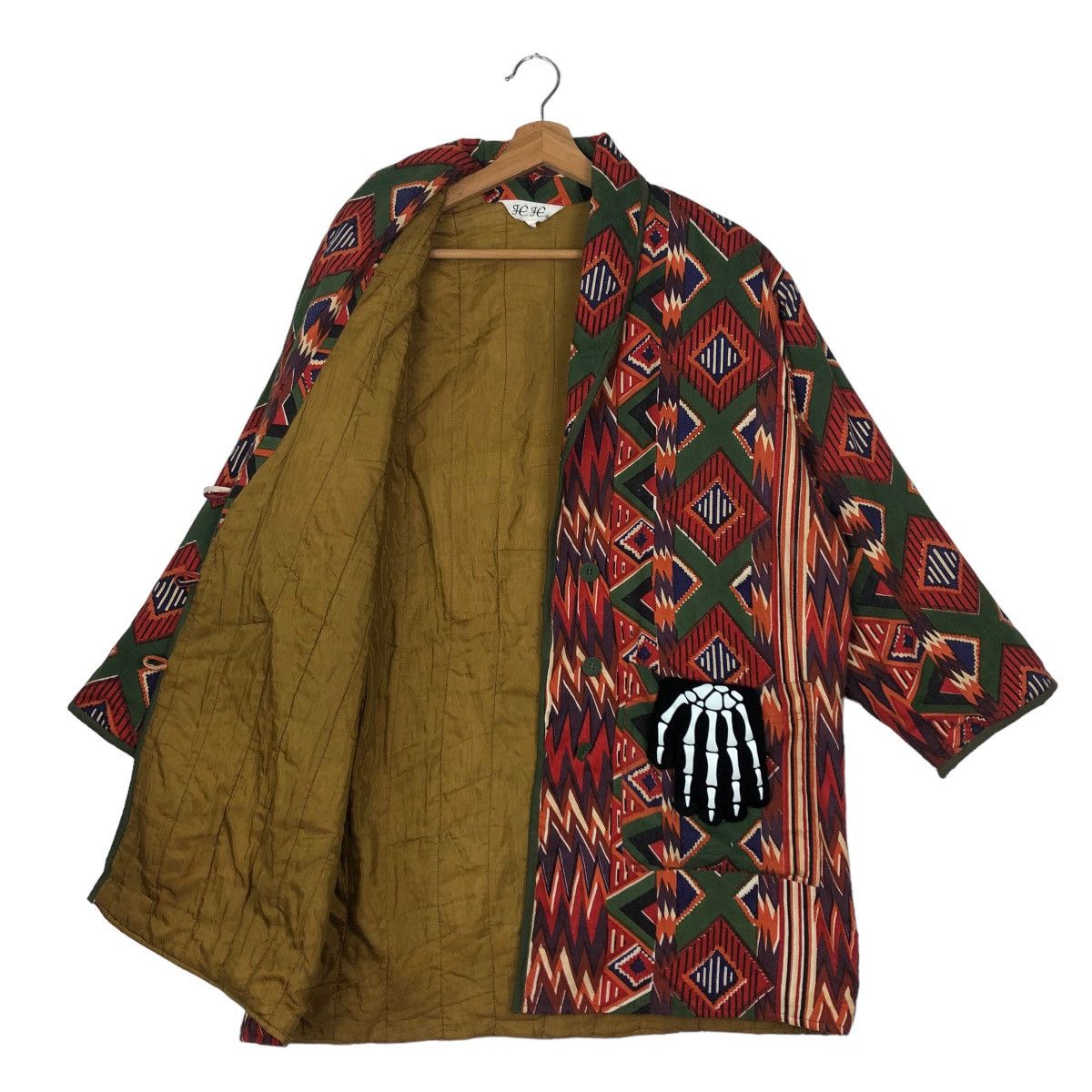 Japanese Brand VINTAGE JEJE JAPAN LONG JACKET NAVAJO AZTEC DESIGN Size US M / EU 48-50 / 2 - 8 Thumbnail