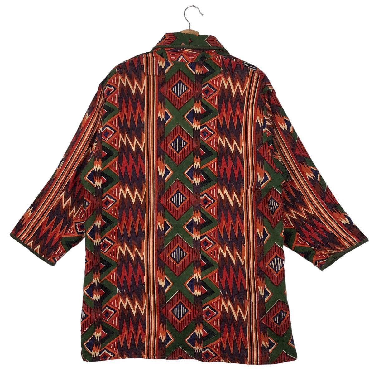Japanese Brand VINTAGE JEJE JAPAN LONG JACKET NAVAJO AZTEC DESIGN Size US M / EU 48-50 / 2 - 7 Thumbnail