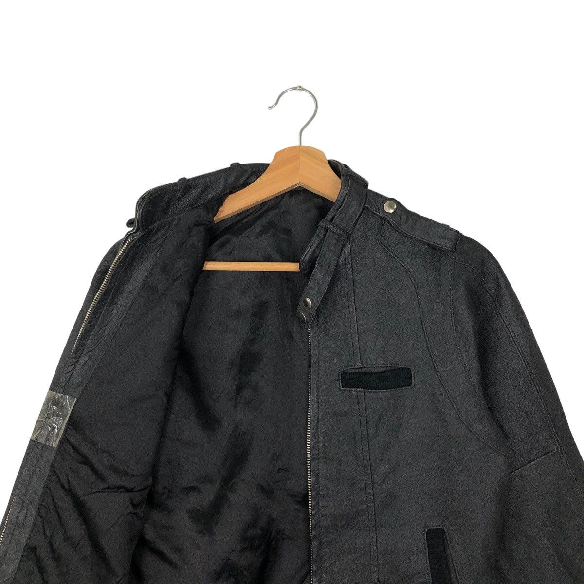 Japanese Brand VINTAGE PARACHUTE BONDAGE RACER LEATHER JACKET ISSEY MIYAKE Size US M / EU 48-50 / 2 - 9 Thumbnail
