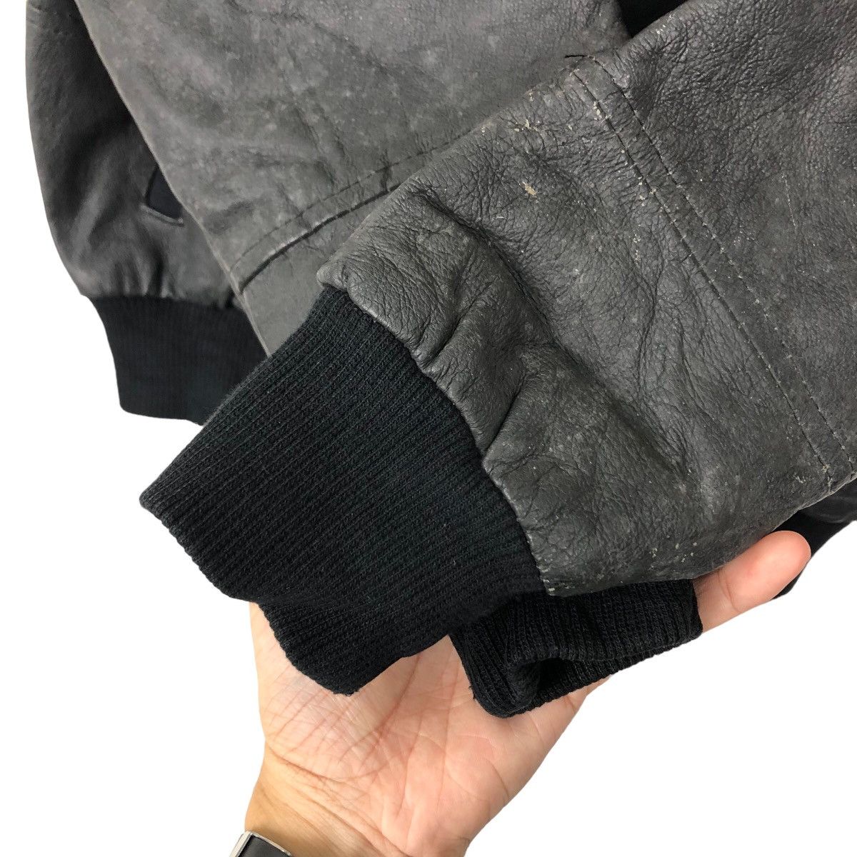 Japanese Brand VINTAGE PARACHUTE BONDAGE RACER LEATHER JACKET ISSEY MIYAKE Size US M / EU 48-50 / 2 - 11 Thumbnail