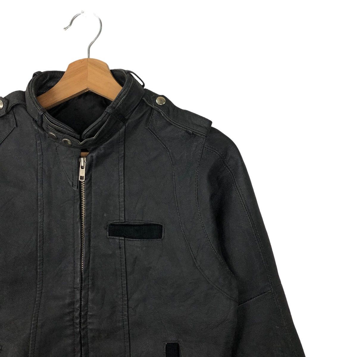 Japanese Brand VINTAGE PARACHUTE BONDAGE RACER LEATHER JACKET ISSEY MIYAKE Size US M / EU 48-50 / 2 - 5 Thumbnail