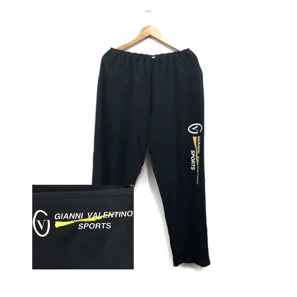 Gianni Valentino × Valentino × Vintage Gianni Valentino Embroidery Sweatspants GV Italy Design Size US 32 / EU 48 - 1 Thumbnail