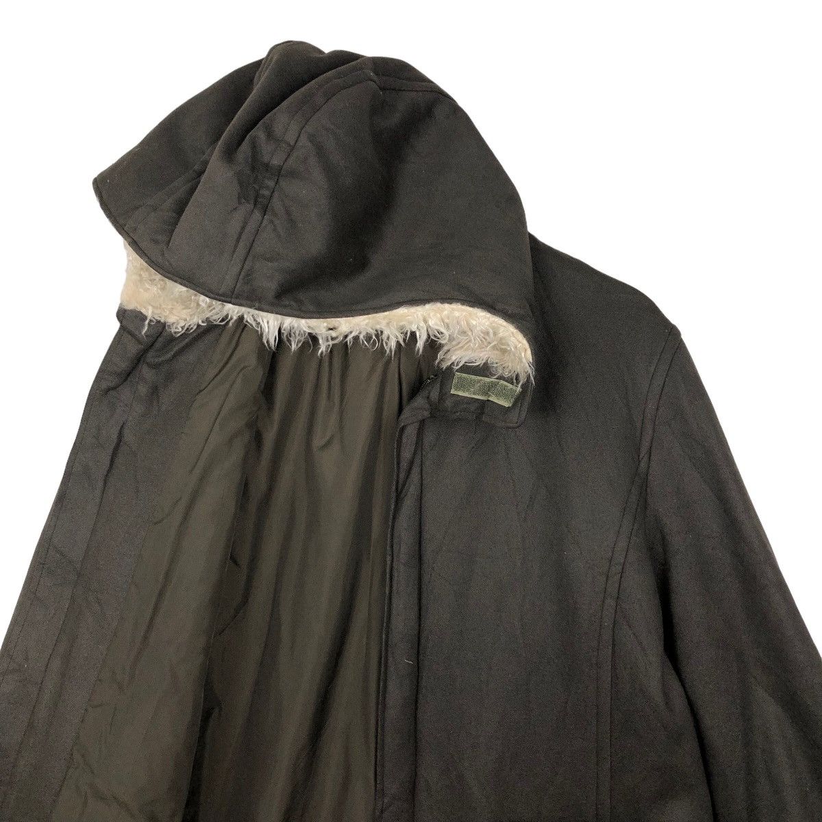 Japanese Brand VINTAGE PPFM LONG JACKET MINK FUR HOODIE BONDAGE ISSEYMIYAKE Size US M / EU 48-50 / 2 - 9 Thumbnail