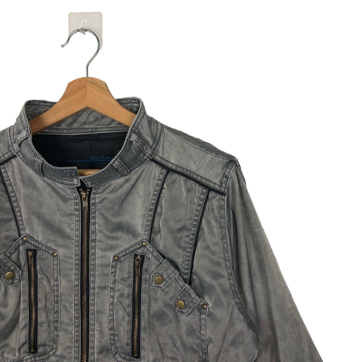 Japanese Brand VINTAGE PARACHUTE BIKER BONDAGE BLUE JAM JAPAN ISSEY MIYAKE Size US M / EU 48-50 / 2 - 5 Thumbnail