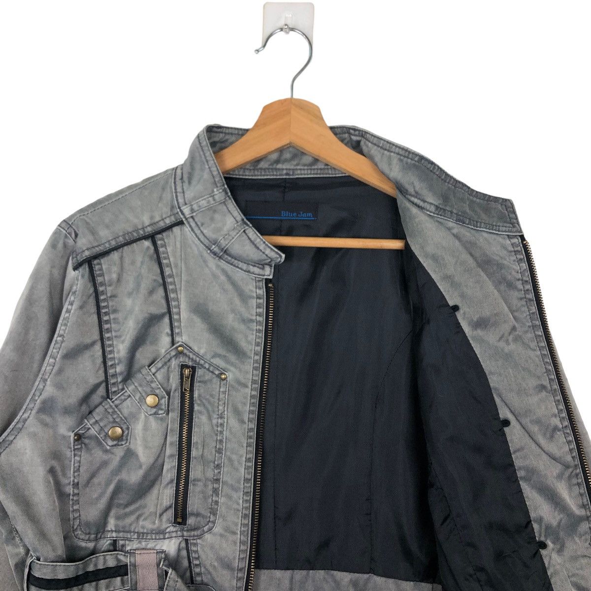 Japanese Brand VINTAGE PARACHUTE BIKER BONDAGE BLUE JAM JAPAN ISSEY MIYAKE Size US M / EU 48-50 / 2 - 9 Thumbnail