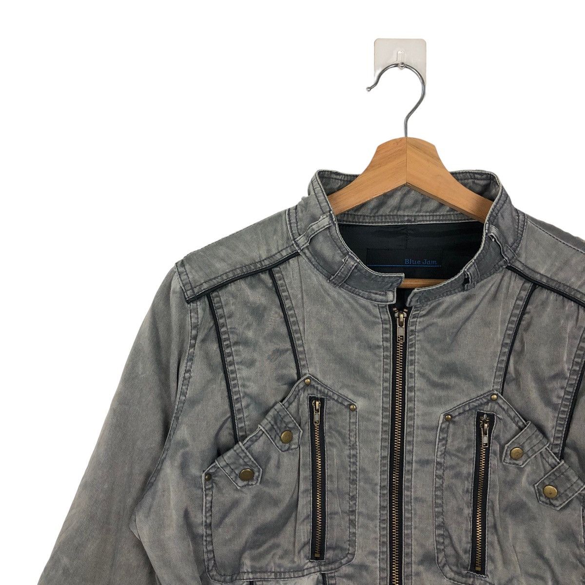 Japanese Brand VINTAGE PARACHUTE BIKER BONDAGE BLUE JAM JAPAN ISSEY MIYAKE Size US M / EU 48-50 / 2 - 6 Thumbnail